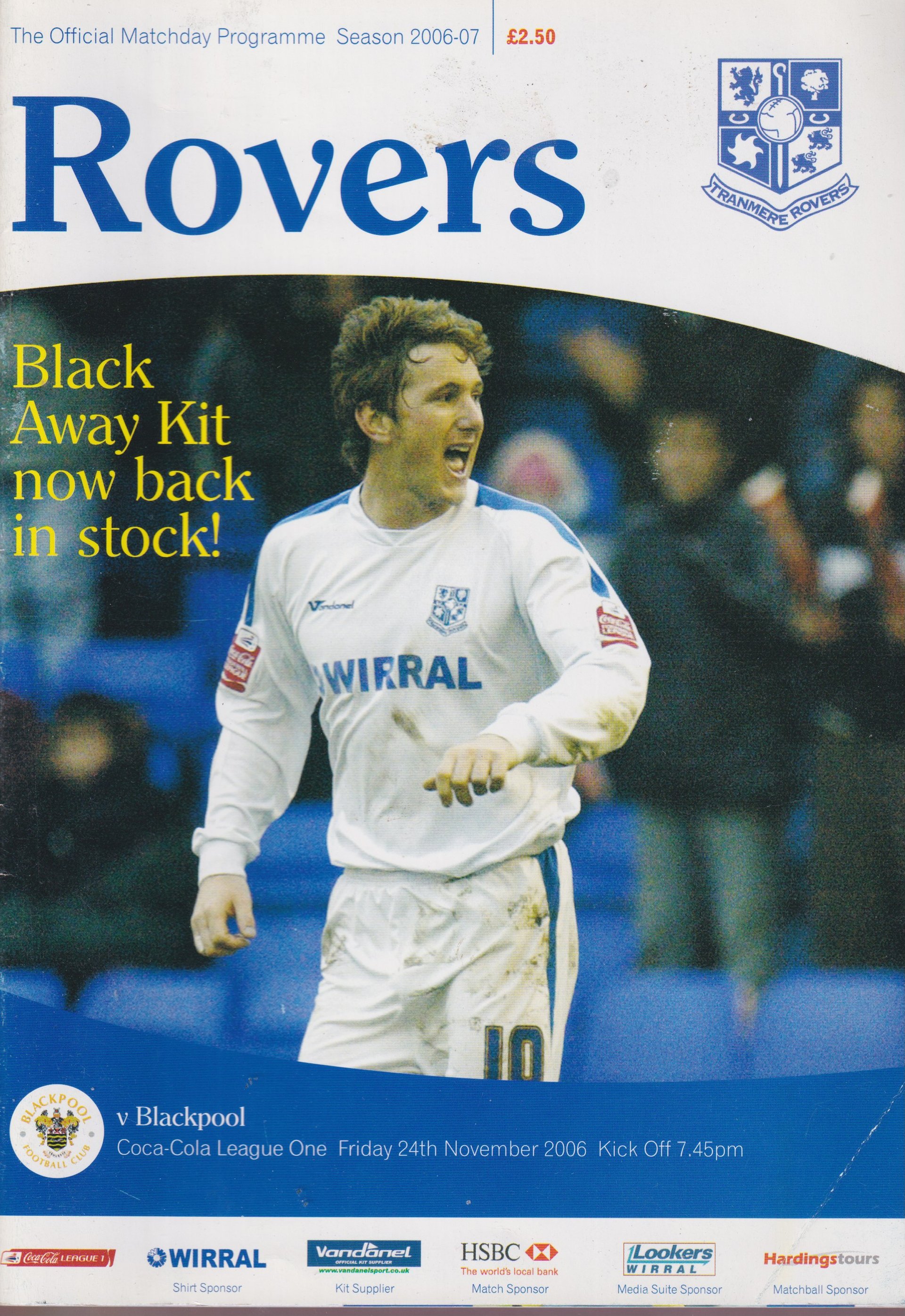 Tranmere Rovers v Blackpool match programme